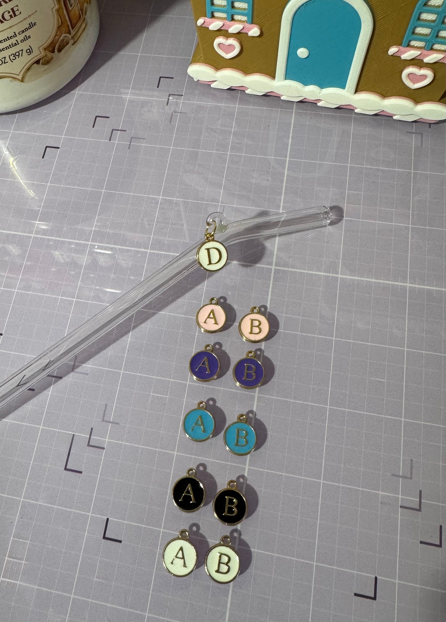 Straw Charms-Initials