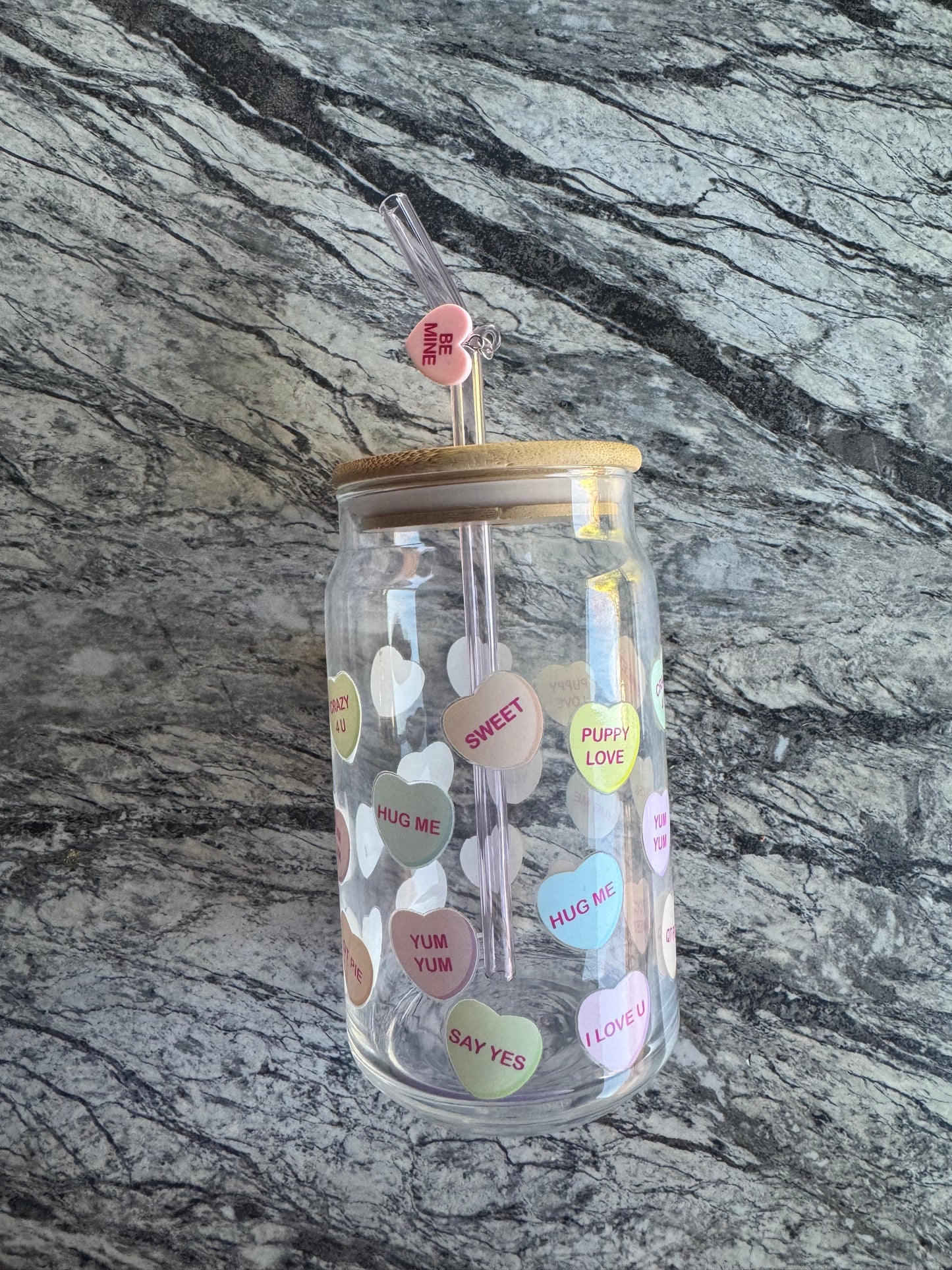 Conversation Hearts Cup Set