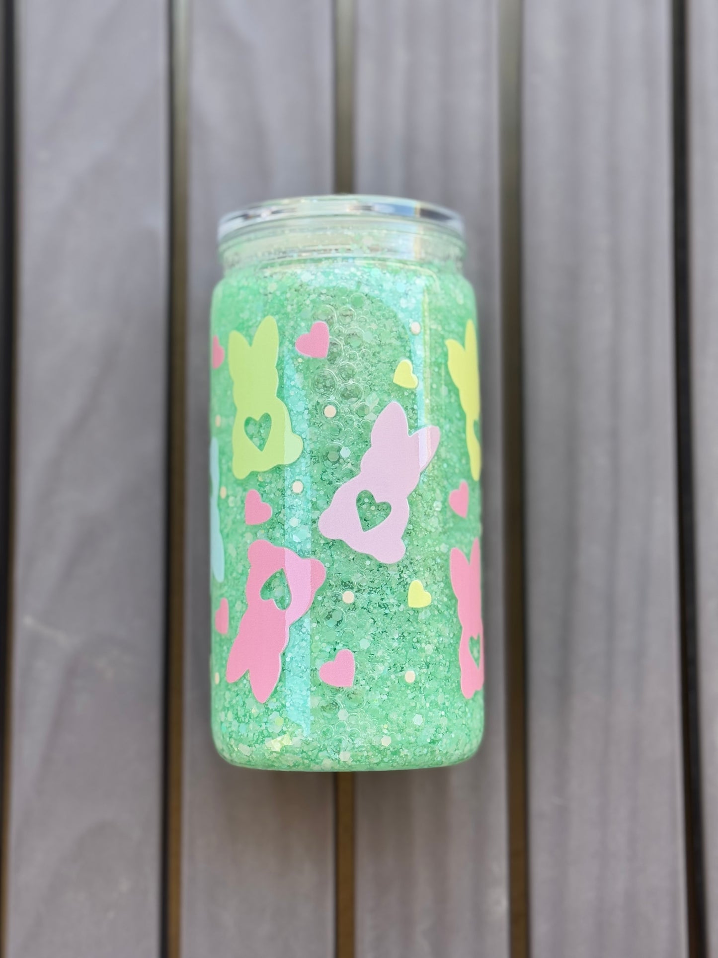 Pastel Bunny Snowglobe cup
