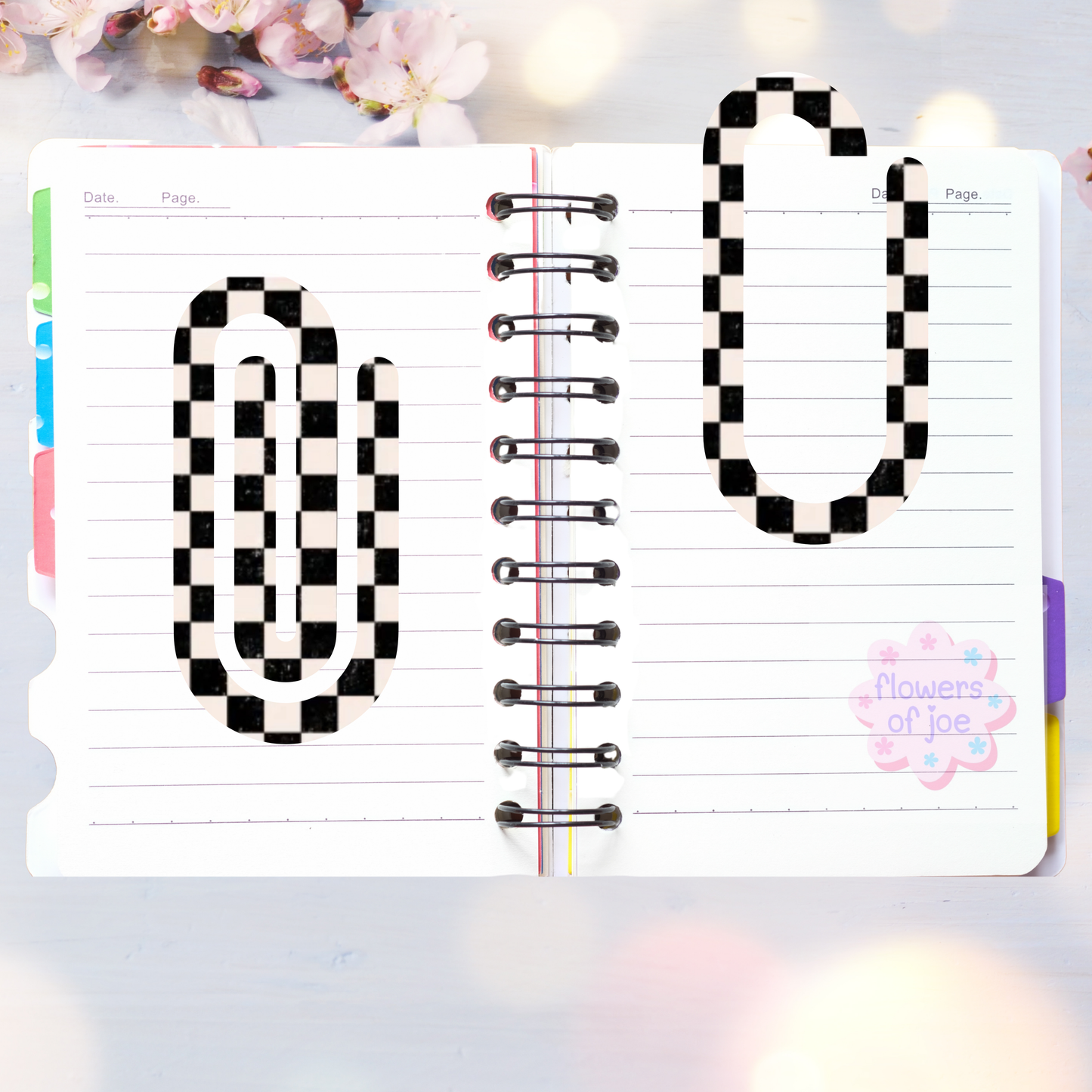 Checkered B/W paperclip
