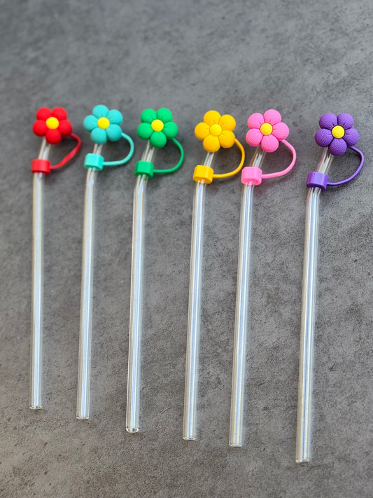 Retro Daisy straw toppers