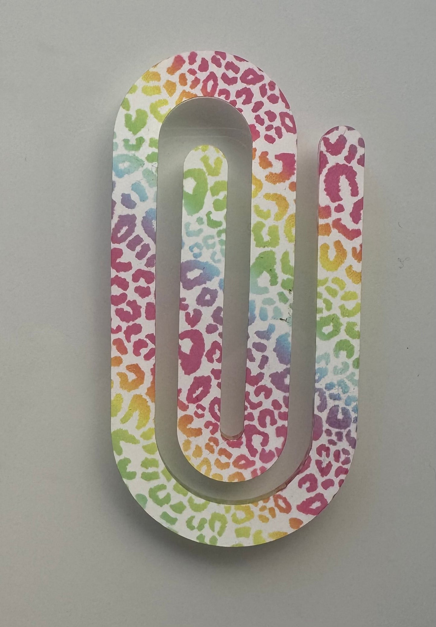 Colorful cheetah paperclip