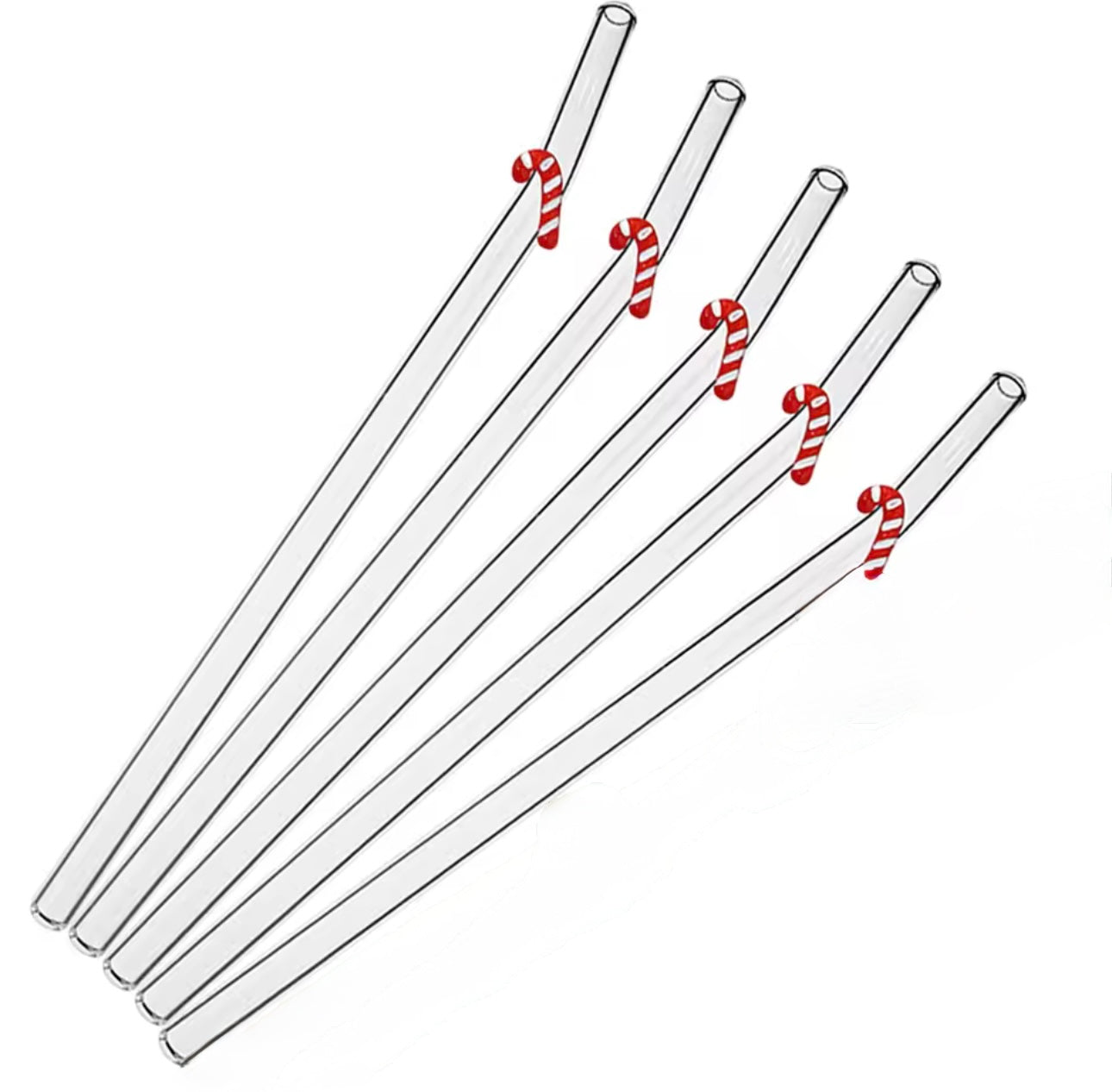 Straw Charm-Gingerbread Man/Candy Cane