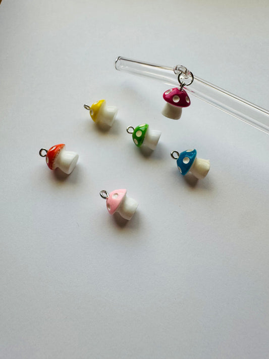 Mushroom straw charm