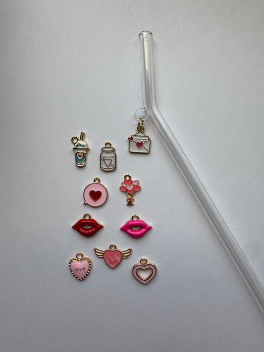 Love straw charm