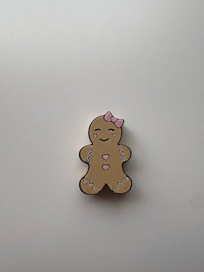 Gingerbread Girl Straw Charm