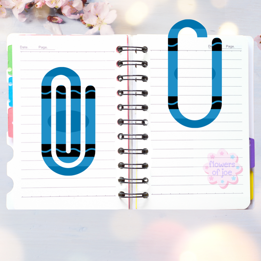 Crayon-blue paperclip