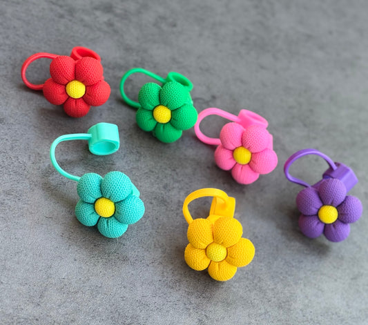 Retro Daisy straw toppers