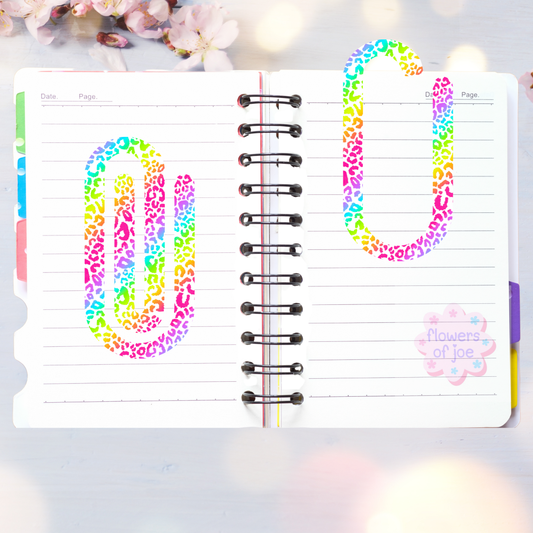 Colorful cheetah paperclip