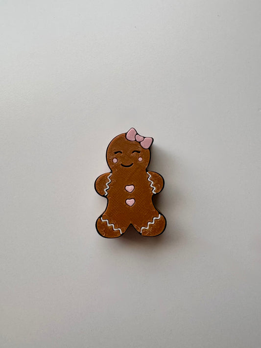 Gingerbread Girl Straw Charm