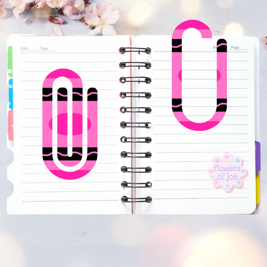Crayon-pink paperclip