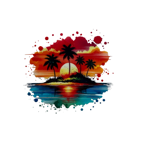 Tropical Sunset Decal