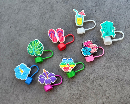 Tropical straw toppers