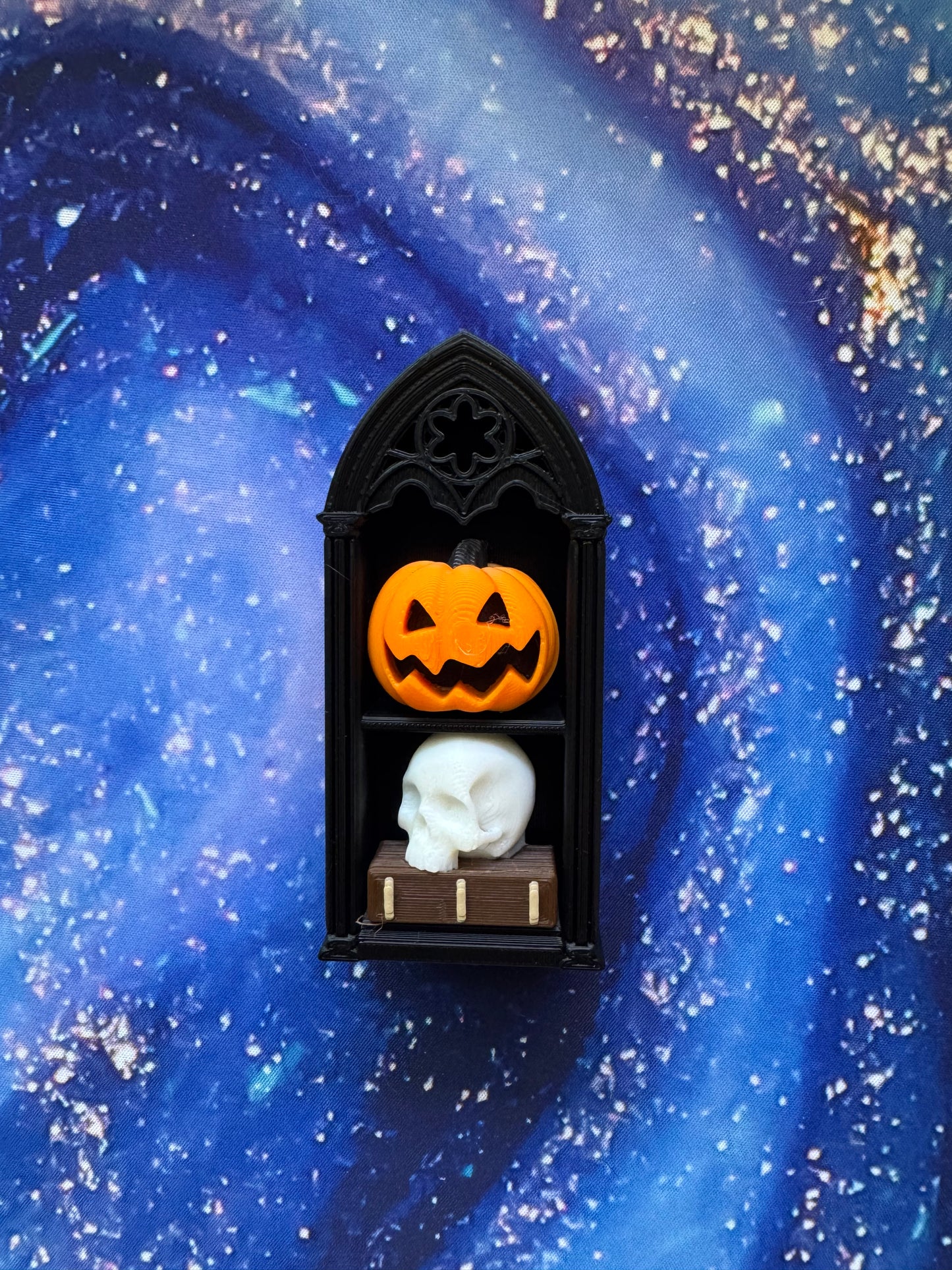 Coffins and Gothic Bookshelves
