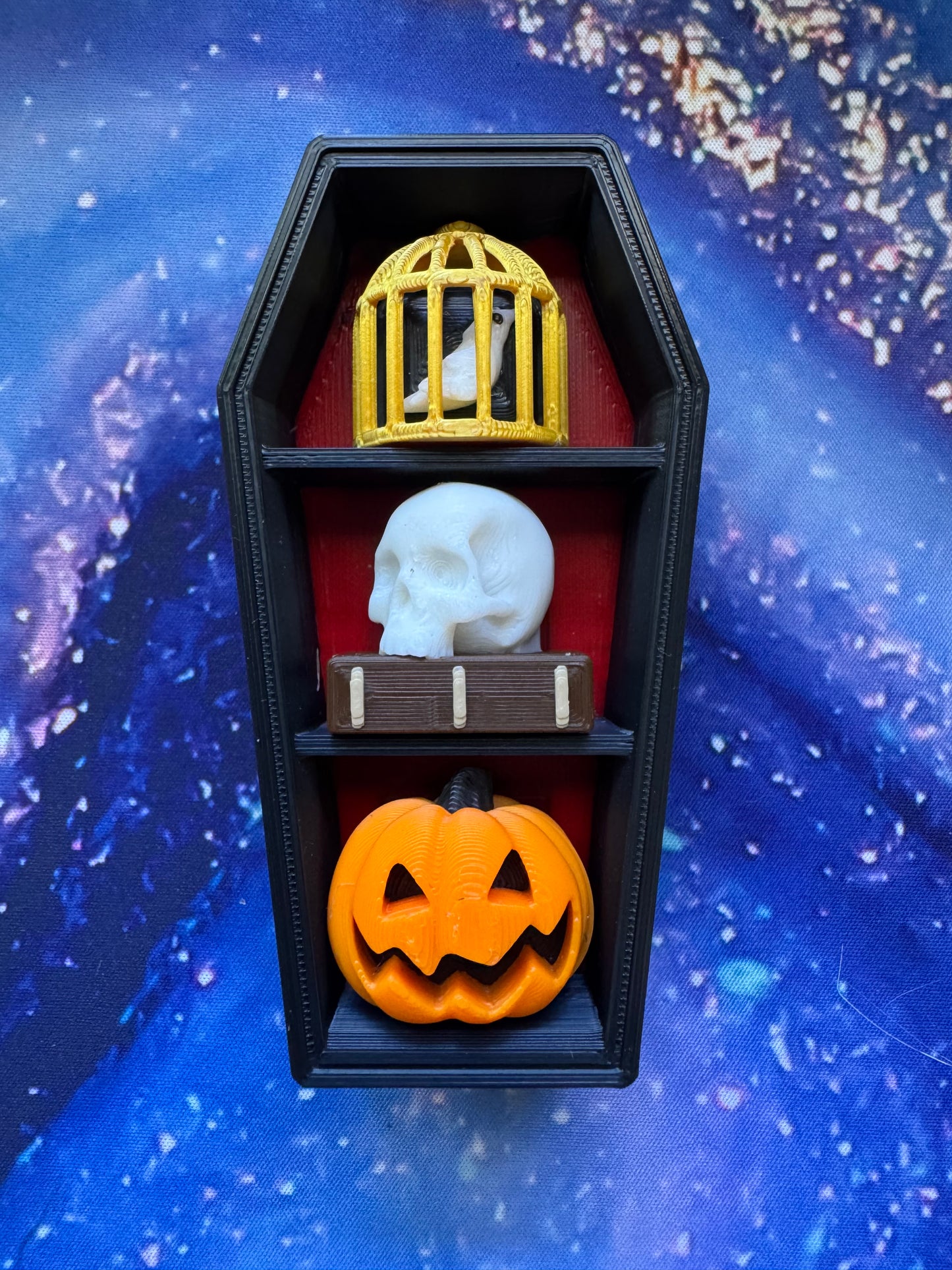 Coffins and Gothic Bookshelves