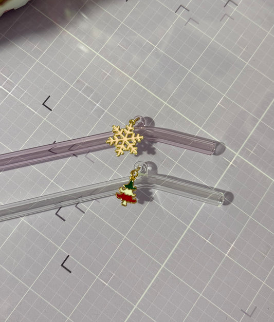 Straw Charms-Snowflake/Tree