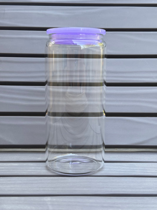 Clear Glass(purple lid)-20 oz.